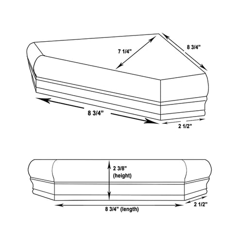 Scabos Travertine Handmade Corner Shelf Accessories